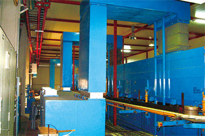 Heating system for double conveyor